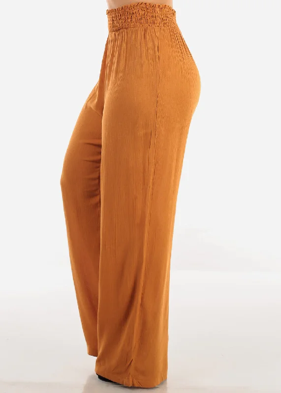 smocked-waist-wide-legged-pants-camel-bp05789amber