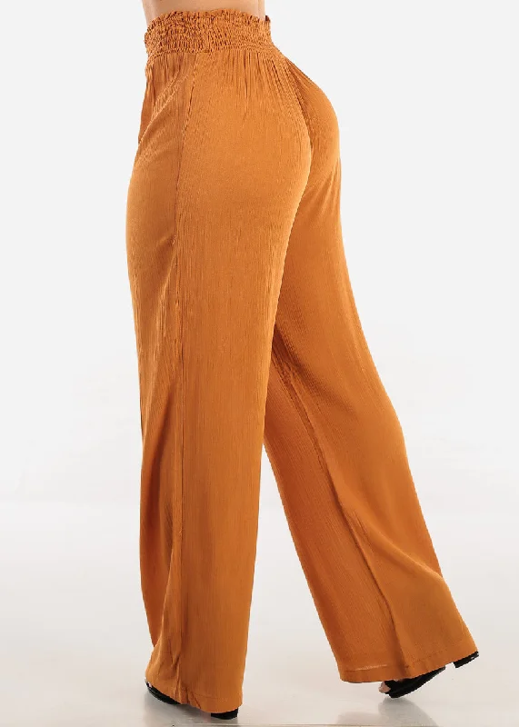 smocked-waist-wide-legged-pants-camel-bp05789amber