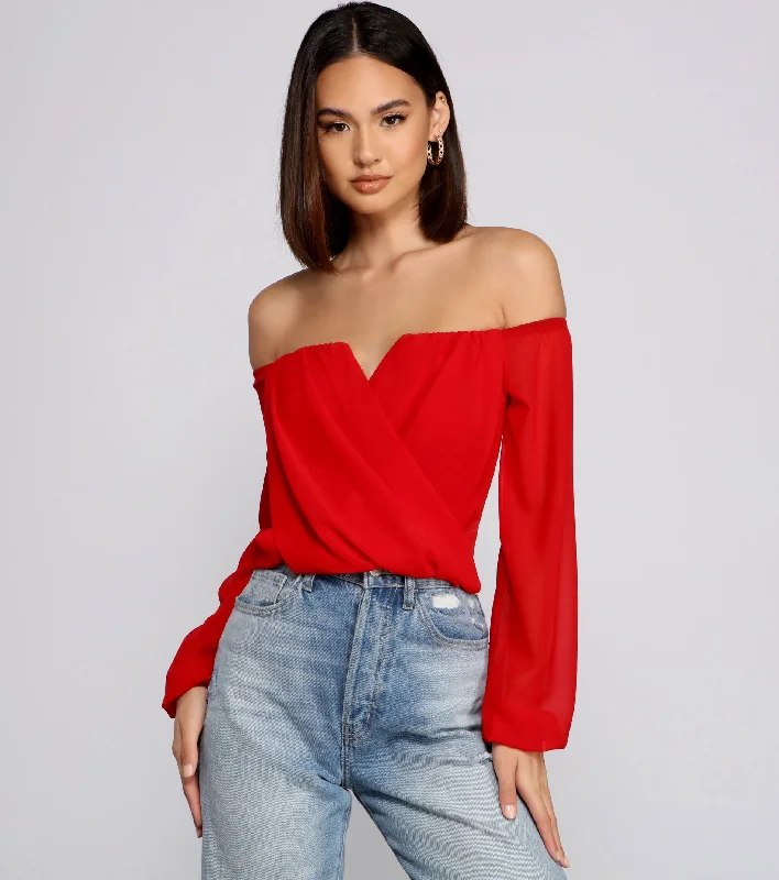 Sophisticated In Chiffon Strapless Top