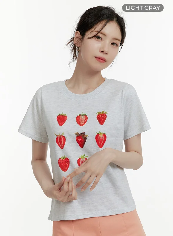 strawberry-graphic-cotton-tee-oa405