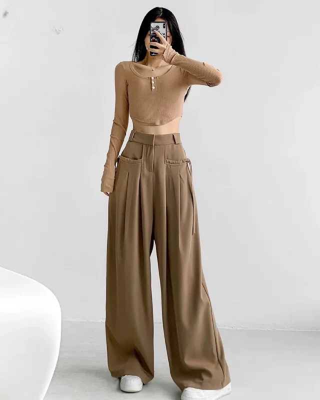 String Fling Korean Baggy Trousers