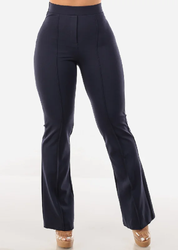 Super High Waist Dressy Bootcut Pants Navy