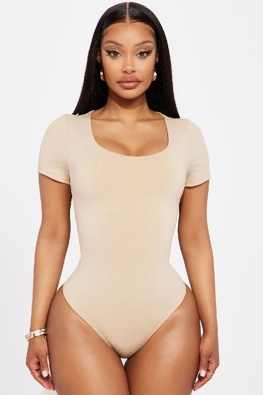 Tabitha Short Sleeve Bodysuit - Sand