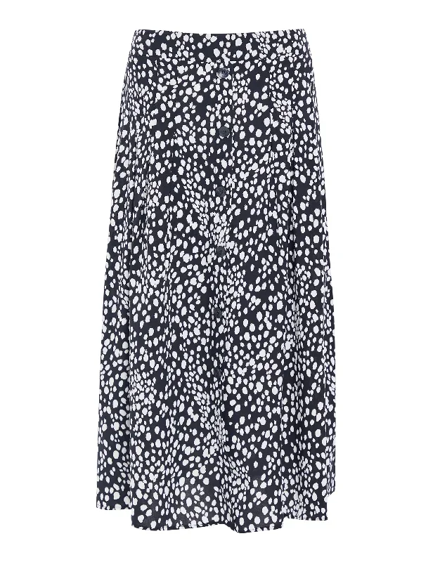 womens-black-abstract-dot-print-button-down-ladies-midi-skirt-tblg07500