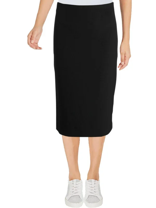 Womens Knee-Length Lined Pencil Skirt