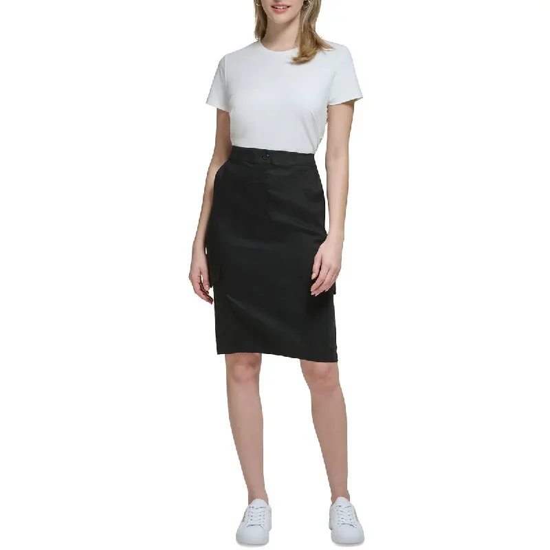 womens-linen-knee-length-midi-skirt