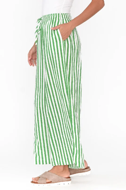 yuri-green-stripe-cotton-blend-pants