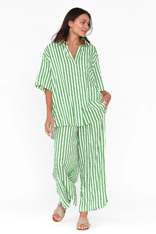 yuri-green-stripe-cotton-blend-pants